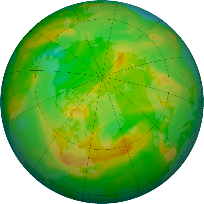 Arctic ozone map for 18 June 2013